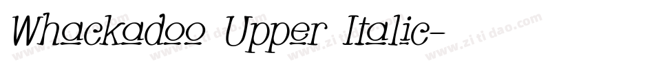 Whackadoo Upper Italic字体转换